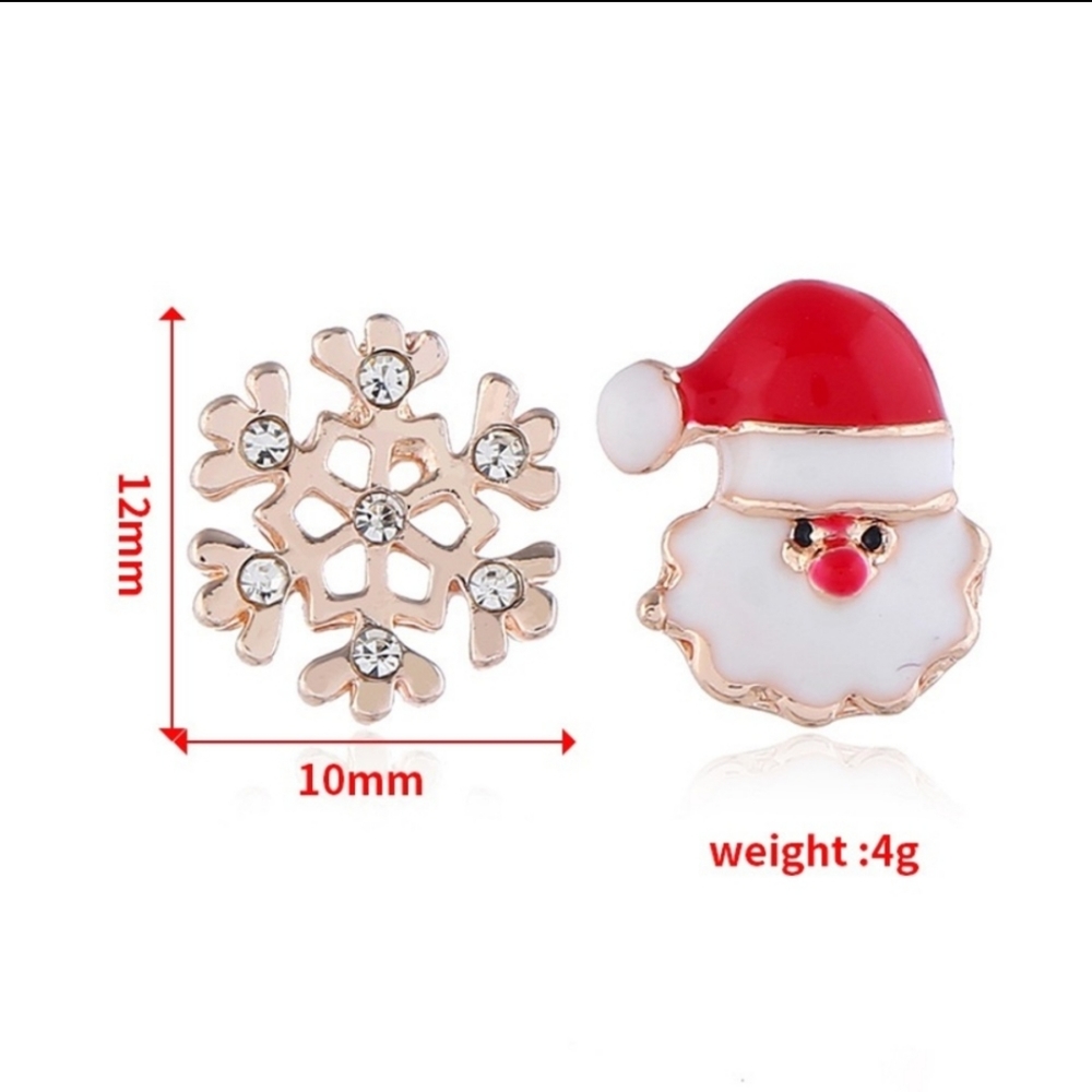 🆕️ Santa & Snowflake Studs - Picture 2 of 4